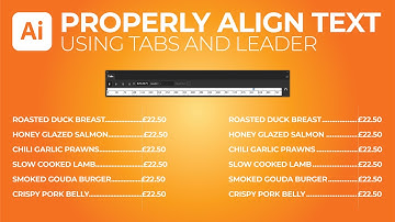 Perfect Text Alignment in Adobe Illustrator Using Tabs & Leaders! ✨📏