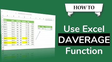How to use DAVERAGE funtion in Excel in Urdu - Excel Functions in Urdu