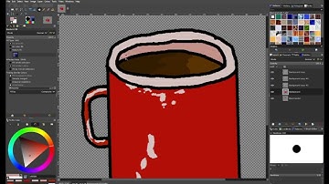 Drawing my favorite coffee mug - GIMP Painting TimeLapse