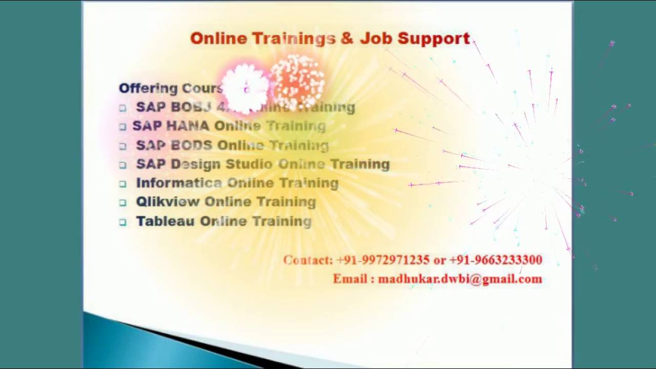 SAP BOBJ Training Online Jobsupport