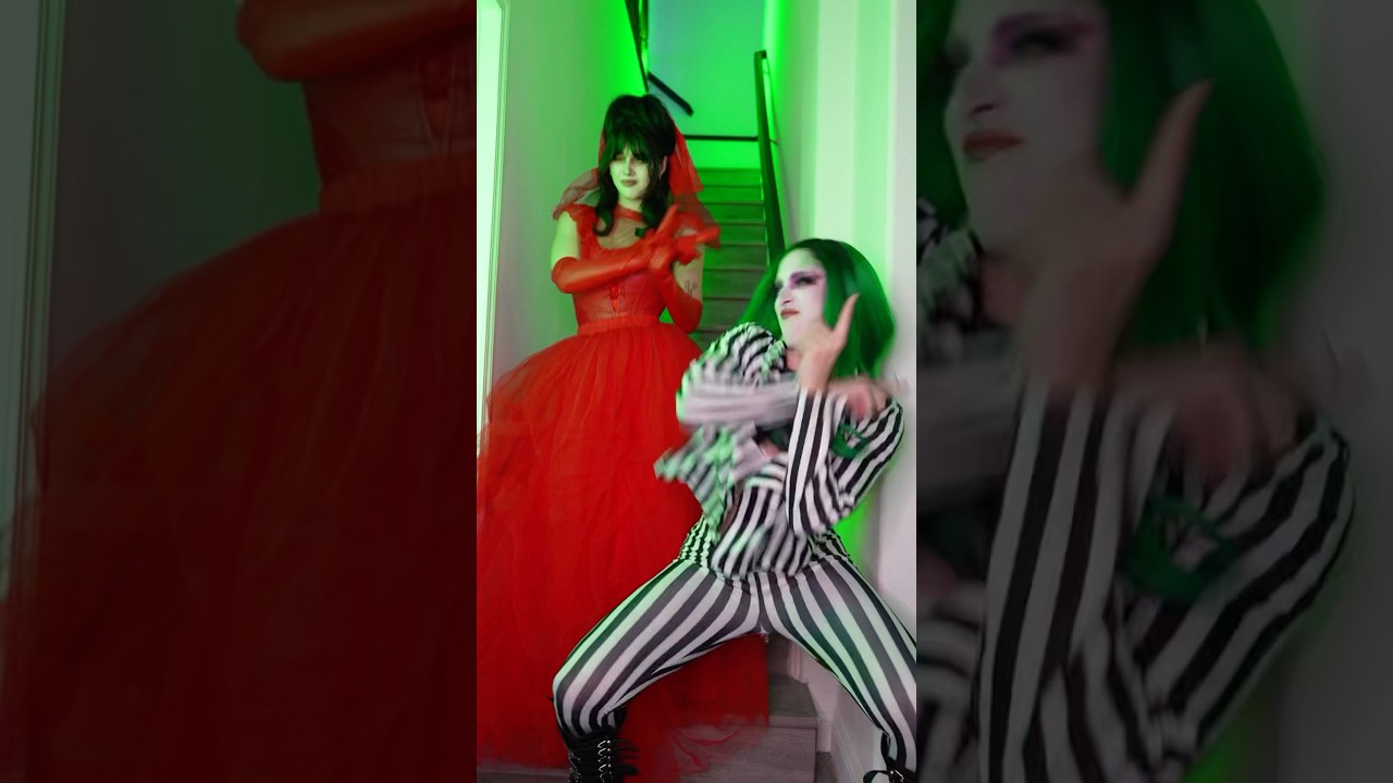 Beetlejuice and Lydia dance w/ @Candylion 💃🕺