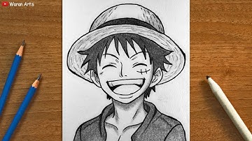 How to Draw Monkey D. Luffy from One Piece || Easy Step-by-Step Art Tutorial