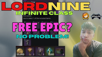 LORDNINE: INFINITE CLASS | HOW TO GET FREE EPIC ITEMS(TAGALOG TUTORIAL)