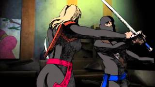 Ninja Animation fight scene WIP color