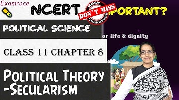 Political Theory: Secularism | English | NCERT Class 11 Political Science Chapter 8