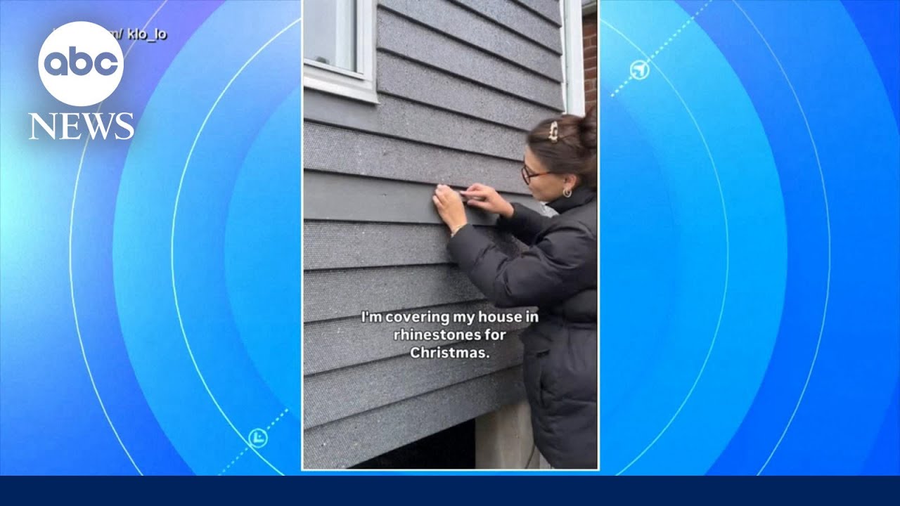 'Huge to-do list': Woman covers her house in rhinestones