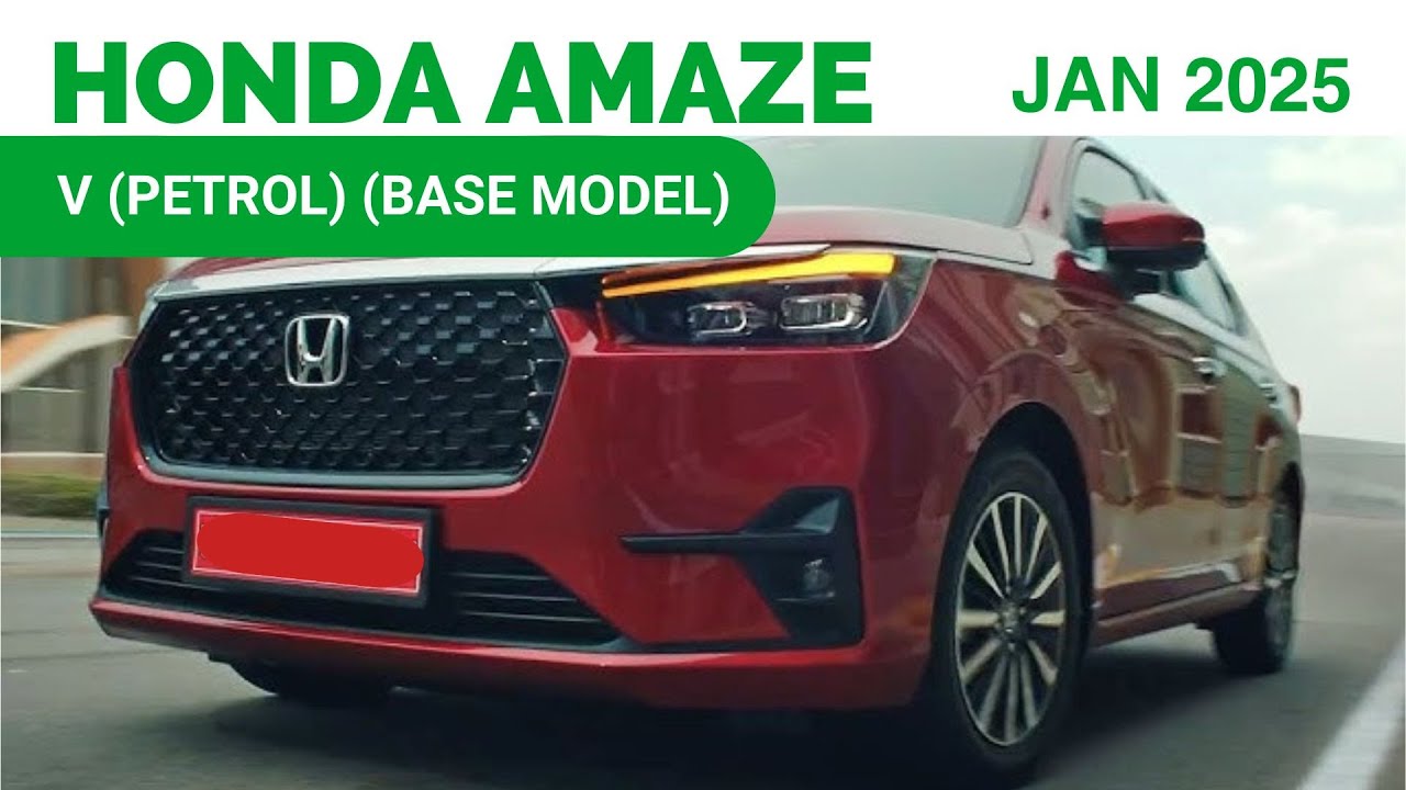 Honda Amaze V Petrol Base Model On Road Price & Key Features | All New