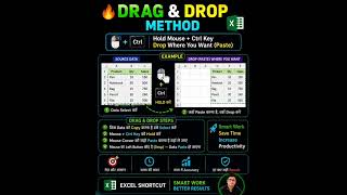 🔥 Copy-Paste का सबसे Fast तरीका!📌 Drag & Drop Copy Trick in Excel