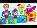 Learning Colors with Blippi &amp; Play Doh Mega Fun Factory Playset | Kids Educational Toy Videos!