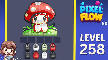 Pixel Flow Level 258 Solution Walkthrough