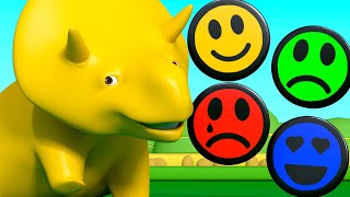 colors with smiley faces learn with dino