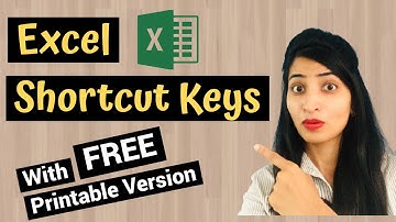 Excel Shortcut Keys with FREE Printable Version
