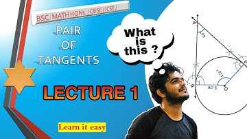 lecture 1 |co-ordinate geometry| tangent and normal | Ayan da | Bsc. math Hons | First sem