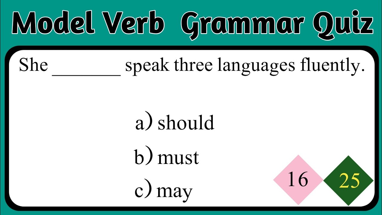 Model Verbs Grammar Quiz || English Grammar Quiz Or Test || Ladla Education