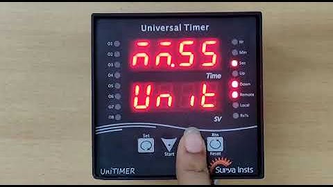 UniTIMER-2920 Parameter Settings
