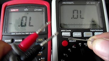 VC830 vs. UT139C - diode test (red and blue LED)