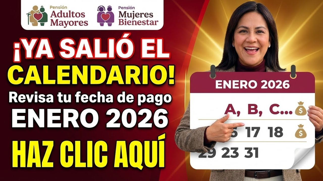 📅 CALENDARIO COMPLETO de Pensión Bienestar enero 2026 💳 - YouTube