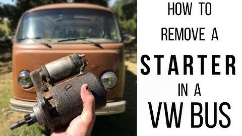 How to Remove a Starter - VW Bus