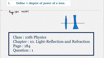 NCERT Class 10 Physics Chapter 10 Light-Reflection and Refraction Page 184 Question 1 | NCERT Soln