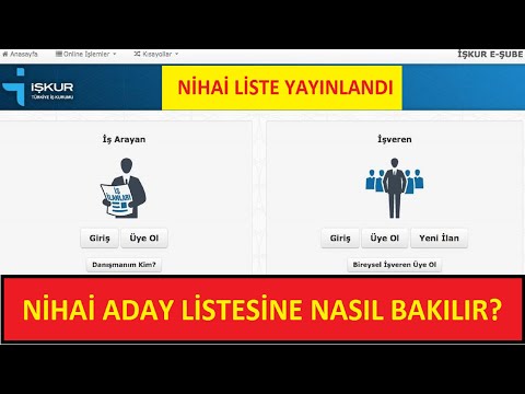 İŞKUR NİHAİ ADAY LİSTELERİ AÇIKLANDI ! - LİSTEYE NASIL BAKILIR? (KAÇ KİŞİ BAŞVURU YAPTI?