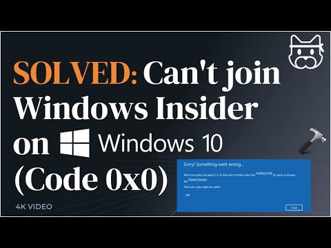 Solved: Can't join Windows Insider on Windows 10 (Code 0x0)