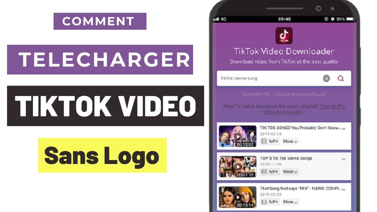 Convertisseur Tik Tok Mp4 Sans Filigrane Comment télécharger vidéo Tiktok sans filigrane - Tik Tok vidéo
