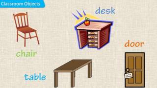 Classroom Objects الاشياء الموجودة في الفصل