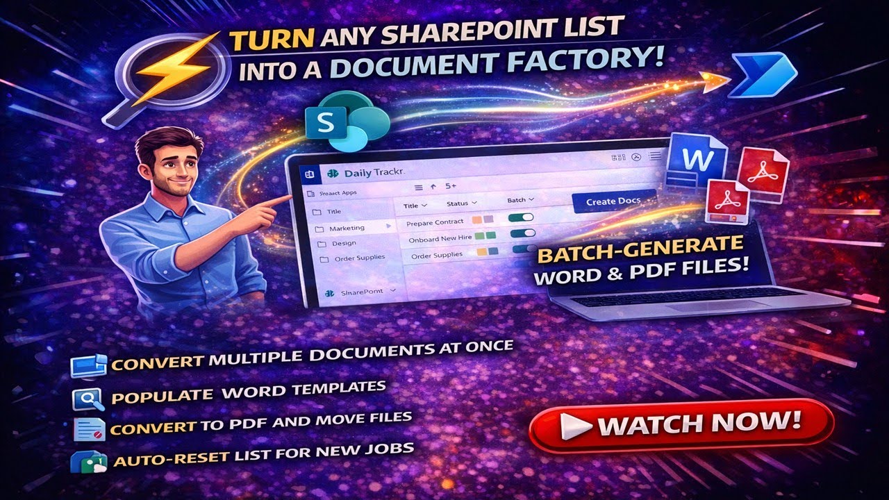 Batch Generate Word & PDF from SharePoint List with Power Automate (Step-by-Step)