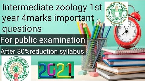 Intermediate zoology 1st year 4marks important questions ||After 30%reduction syllabus