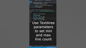 Unity Short Tips [TextArea] Attribute #Unity #Short #Tips