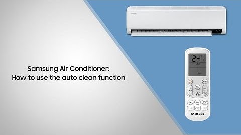 Samsung Air Conditioner: How to use the Auto Clean function