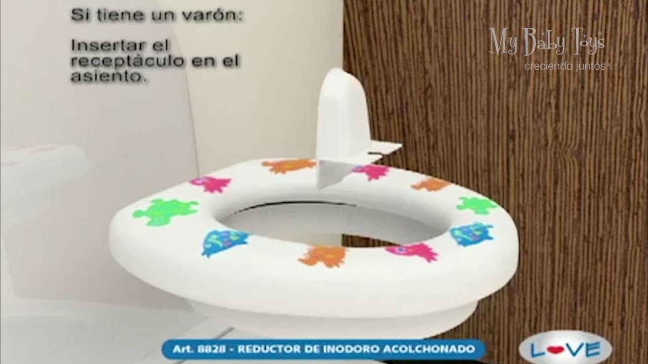 Oceanía Oso polar Anillo duro Reductor de inodoro acolchado infantil con clip | My Baby Toys - YouTube