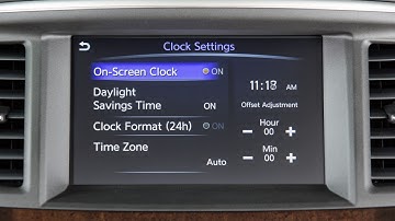 2018 INFINITI Q70 HEV - Setting the Clock