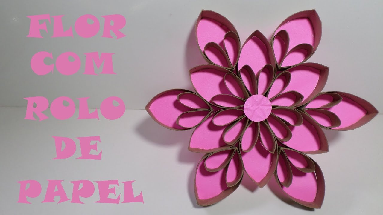 Como fazer uma flor com rolo de papel higiênico(erros no final)