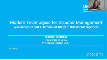 Modern Technologies for Disaster Management Webinar Series