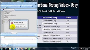 [QTP / UFT Videos] : ByVal And ByRef in QTP