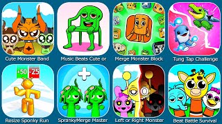 Cute Monster Band,Music Beats Cute or Scary,Merge Monster Block,Tung Tap Challenge Relax Games screenshot 4