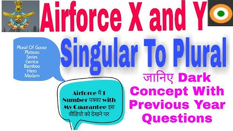 Airforce X and Y Group How to Make Singular to Plural #Singular #Plural #Airforce |हिंदी मैं|