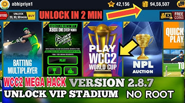 (NO ROOT) WCC2  VERSION 2.8.7 MEGA HACK UNLOCKED VIP STEDIUM ALL TOURNAMENT  UNLIMITED COIN