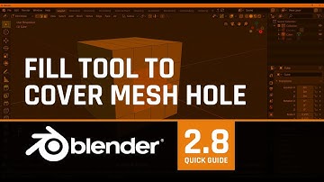 Fill tool to cover mesh hole | BLENDER 2.8