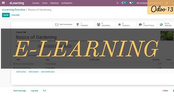 Elearning in Odoo13