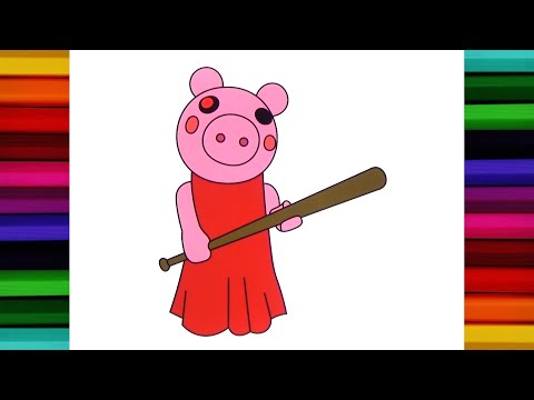 How to Draw Piggy Roblox - KidzTube