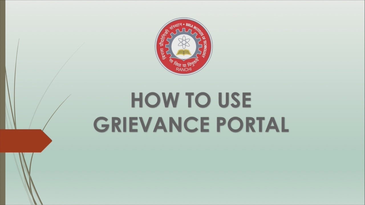 How to use Grievance Portal YouTube