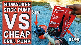 Milwaukee M12 Stick Transfer Pump vs Cheap Amazon Drill Transfer Pump ￼Price Difference Justified?