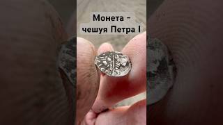 НЕОЖИДАННО, серебряная монета времен Петра I найдена на поселении Скифов!!! #монета #коп #скифы