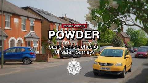 POWDER - Basic vehicle checks for safer journeys