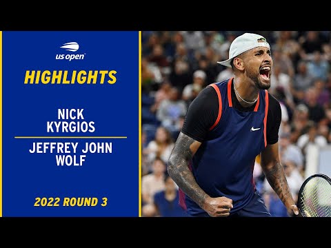 Nick Kyrgios vs. Jeffrey John Wolf Highlights | 2022 US Open Round 3