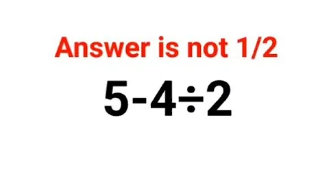5-4÷2 The answer is not 1/2. Many got it wrong!  Ukraine Math Test #math #percentages #ukraine