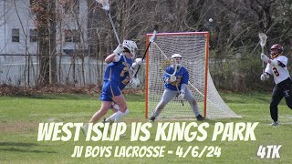 West Islip vs Kings Park  JV Boys Lacrosse