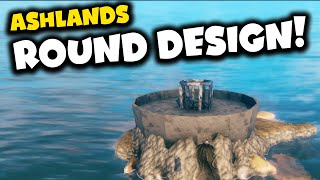 Round Castle with Harbor on the Rocks | VALHEIM